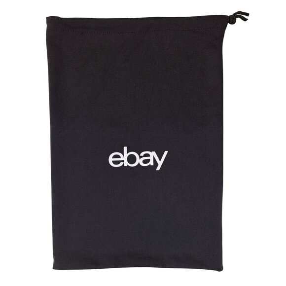 eBay Black Drawstring Dust Bag 13.5" x 18.75" Polyester Shoe Purse Travel Pouch - Picture 2 of 4